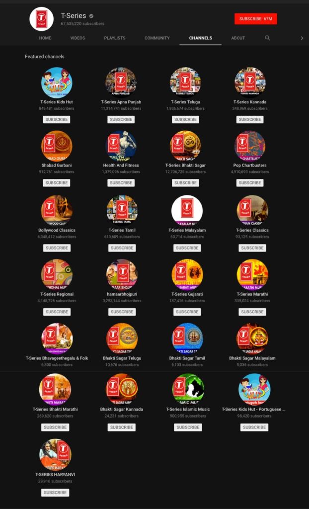 25 other TSeries Channels