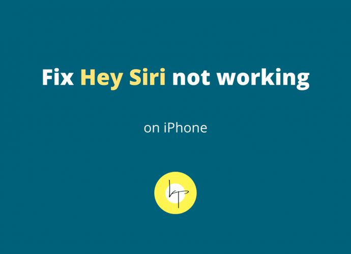 Fix Hey Siri Not Working on iPhone