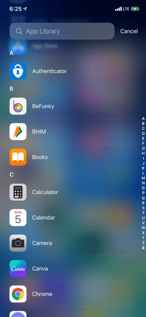 List iPhone apps alphabetically on iPhone