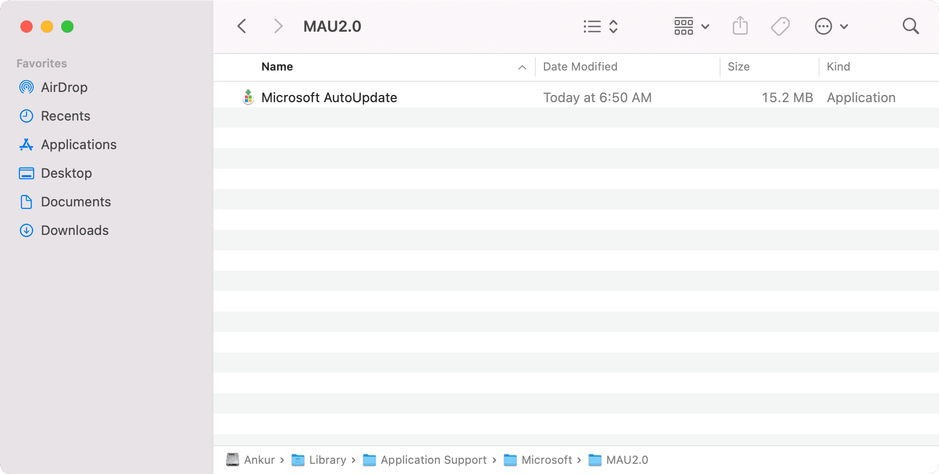 Delete Microsoft AutoUpdate on Mac