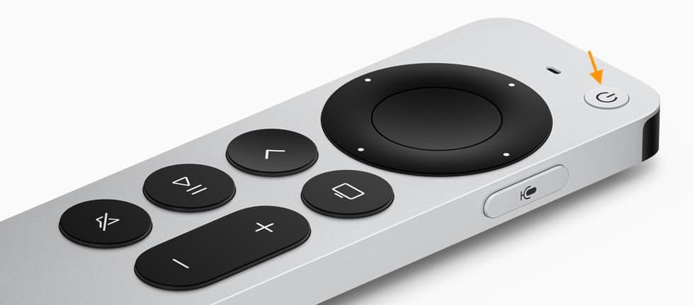 Press and hold Apple TV Siri Remote power button to put it to sleep