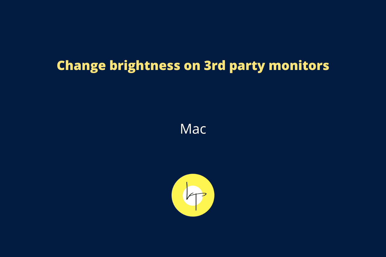 Change brightness on third-party Mac monitors using keyboard