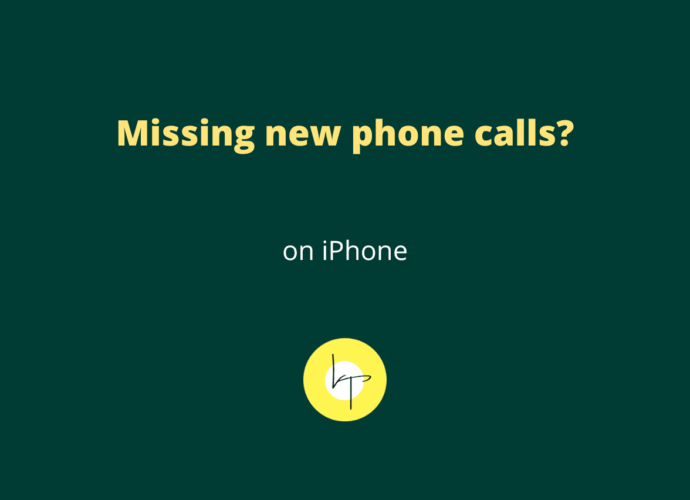 Missing new phone calls on iPhone
